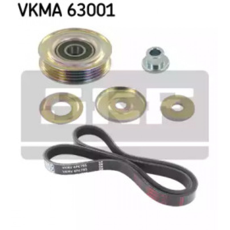 VKMA 63001 SKF Комплект доріжкового ремня (ролик, ремінь)